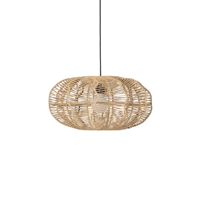LÁMPARA TECHO NATURAL CUERDA DE PAPEL 50 X 40 X 25 CM