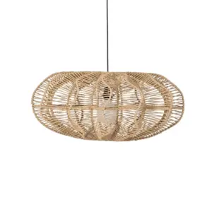 LÁMPARA TECHO NATURAL CUERDA DE PAPEL 69 X 56 X 30,50 CM