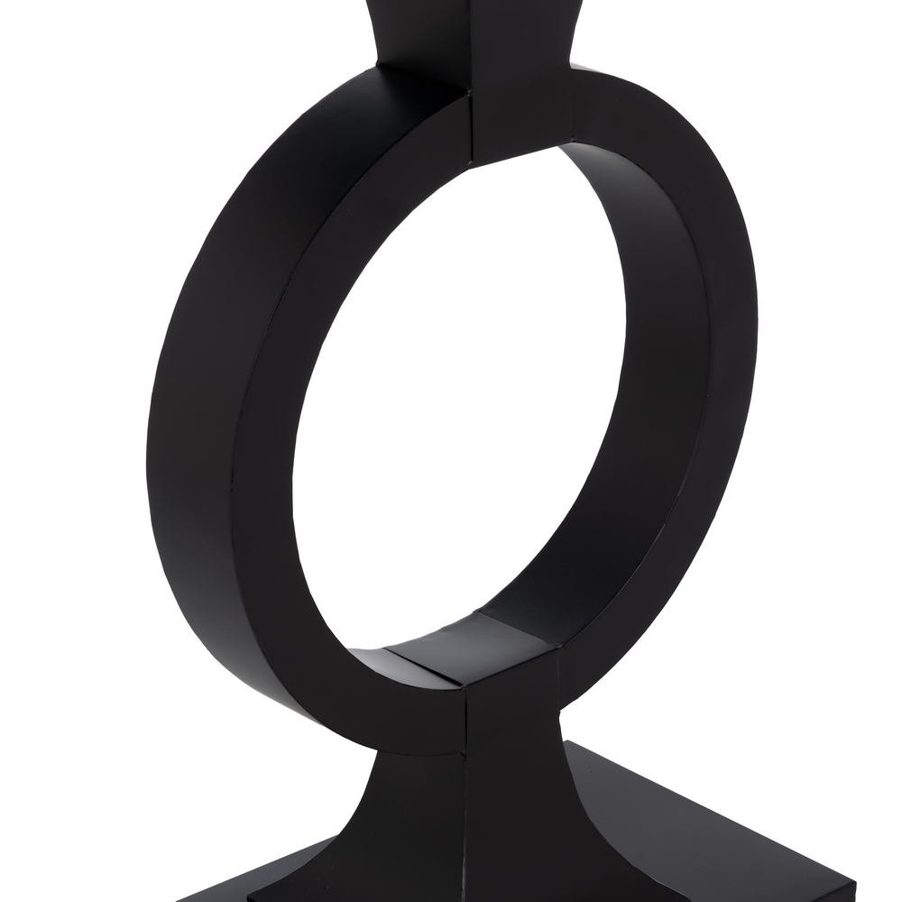 CONSOLA NEGRO METAL-CRISTAL 90 X 32 X 80 CM - Imagen 2