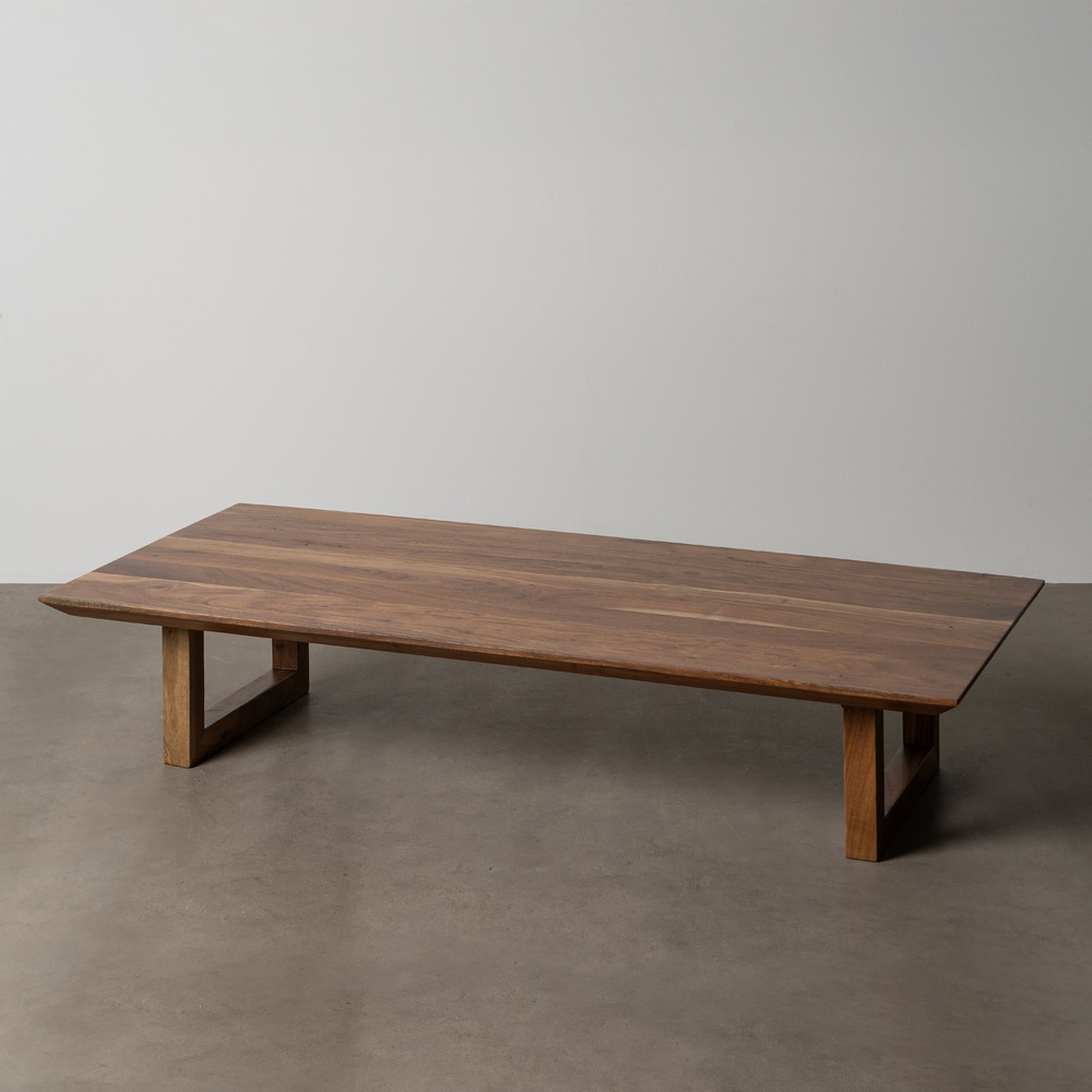 MESA CENTRO MARRÓN MADERA DE ACACIA 150 X 70 X 30 CM