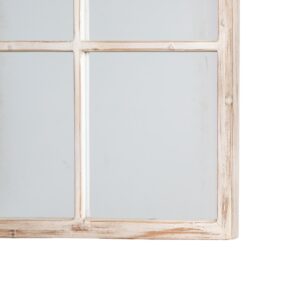 ESPEJO BLANCO ROZADO MADERA DECORACIÓN 90 X 3 X 120 CM