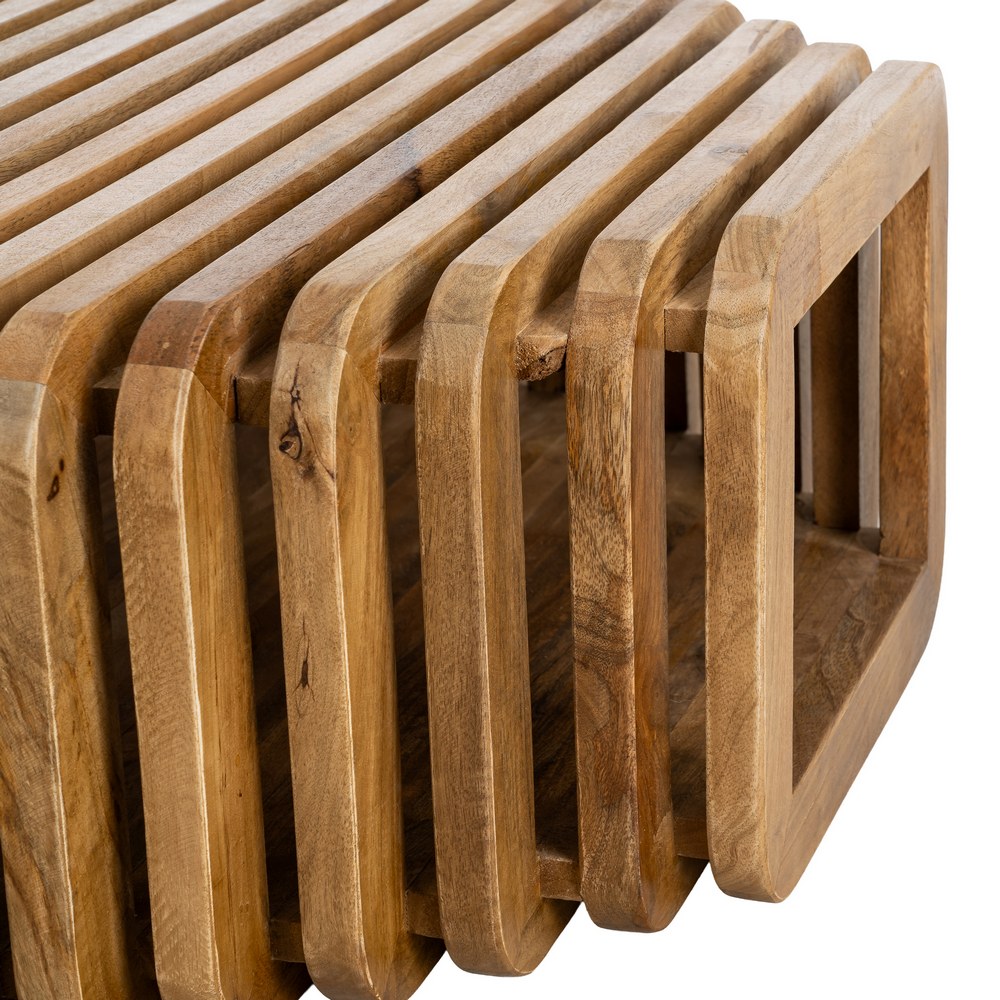 MESA CENTRO MADERA DE MANGO SALÓN 84 X 85 X 32 CM - Imagen 5