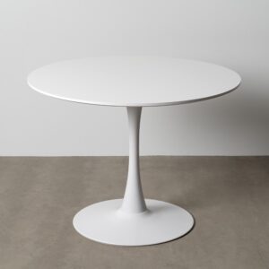 MESA COMEDOR BLANCO DM-METAL 100 X 100 X 75 CM