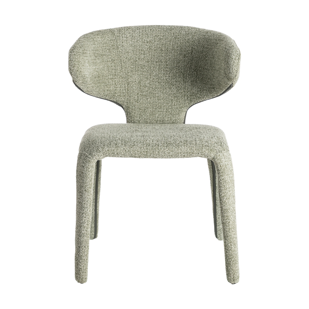 SILLA JASPEADO VERDE TEJIDO SALÓN 58 X 60 X 81 CM - Imagen 2