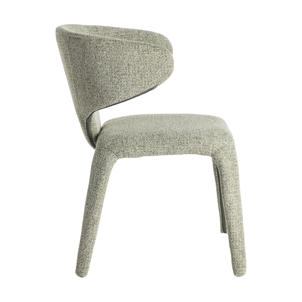 SILLA JASPEADO VERDE TEJIDO SALÓN 58 X 60 X 81 CM - Imagen 3