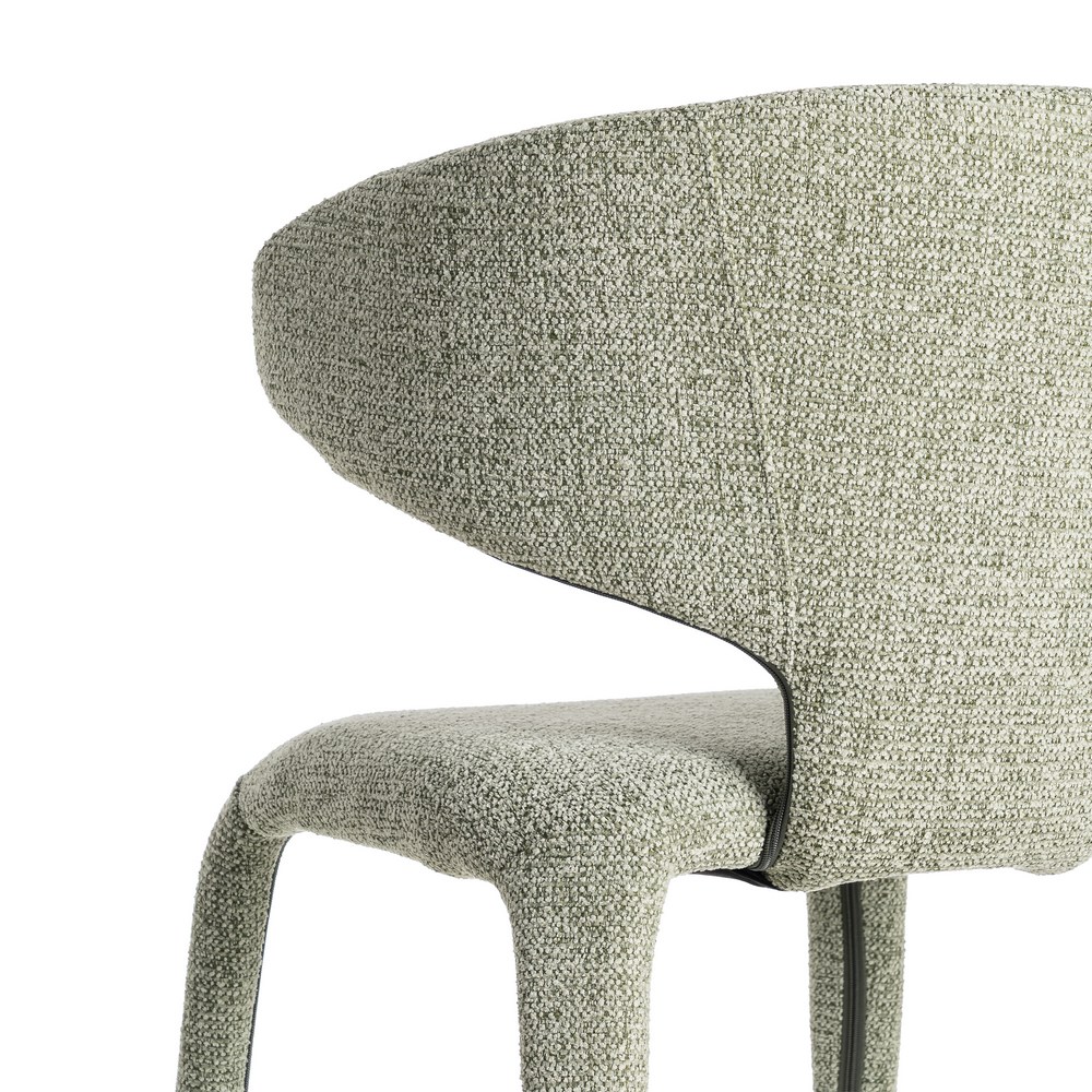 SILLA JASPEADO VERDE TEJIDO SALÓN 58 X 60 X 81 CM - Imagen 5