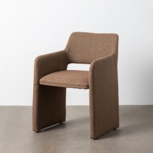 SILLA ESPIGA MARRÓN TEJIDO SALÓN 58 X 62