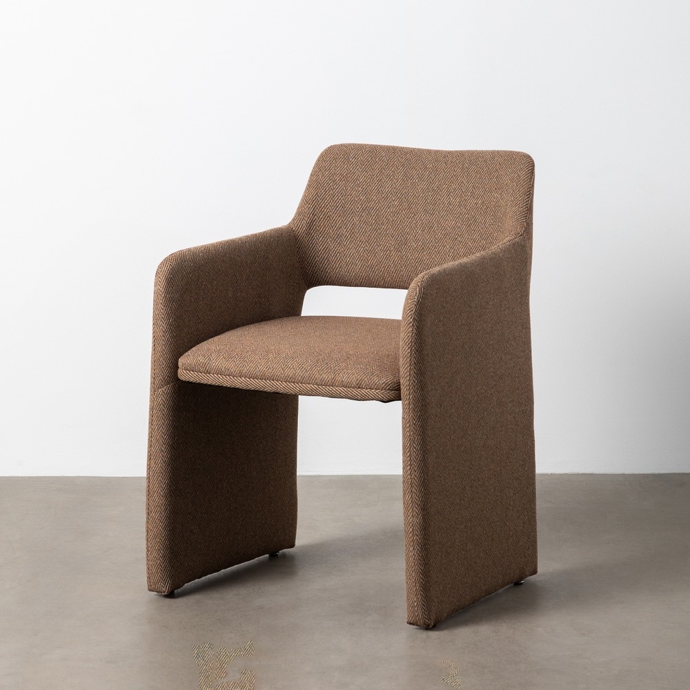 SILLA ESPIGA MARRÓN TEJIDO SALÓN 58 X 62