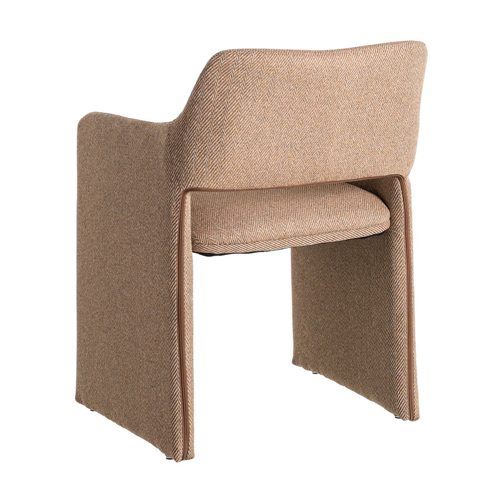 SILLA ESPIGA MARRÓN TEJIDO SALÓN 58 X 62,50 X 78 CM - Imagen 4