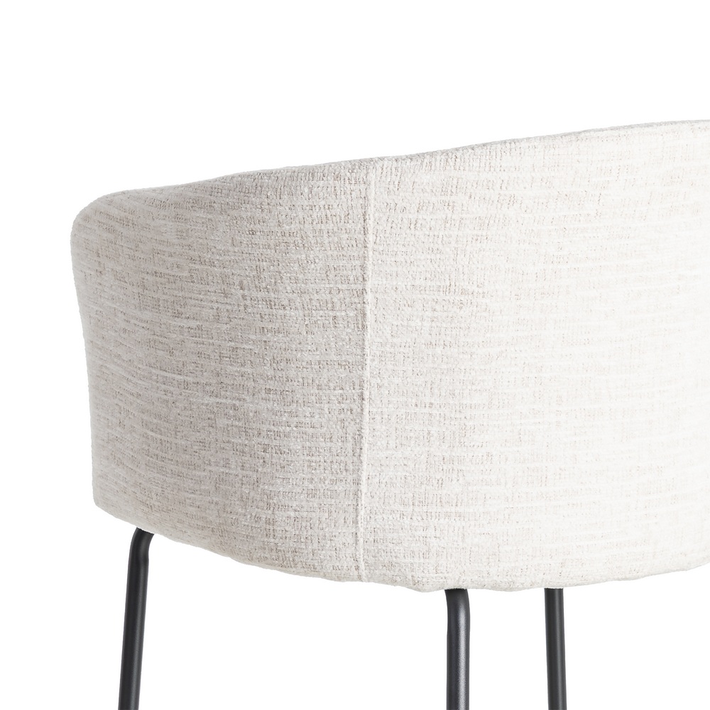 SILLA CREMA TEJIDO-METAL SALÓN 61 X 56 X 77,50 CM - Imagen 5