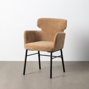 SILLA BEIGE TEJIDO-METAL SALÓN 59