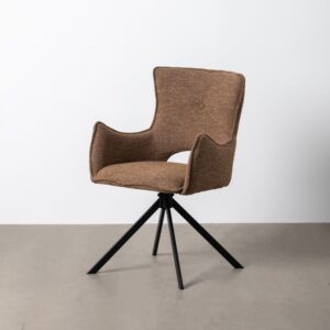 SILLA BEIGE TEJIDO-METAL SALÓN 58