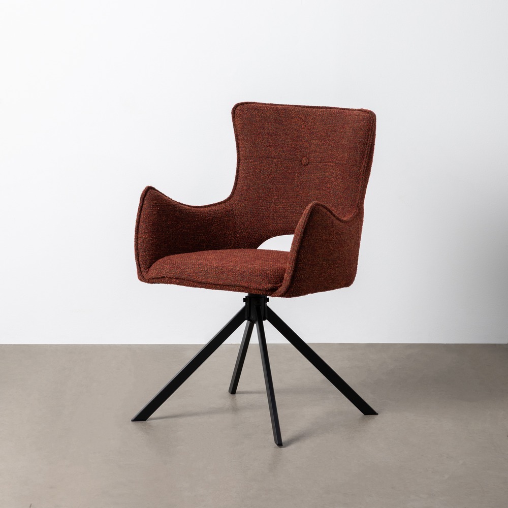 SILLA ROJO TEJIDO-METAL SALÓN 58