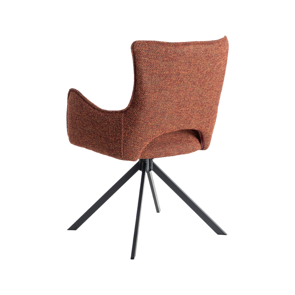 SILLA ROJO TEJIDO-METAL SALÓN 58,50 X 60 X 86,50 CM - Imagen 4