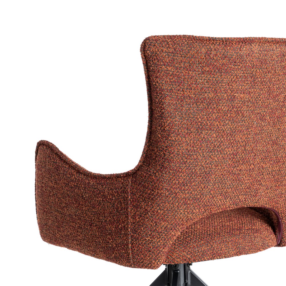 SILLA ROJO TEJIDO-METAL SALÓN 58,50 X 60 X 86,50 CM - Imagen 5