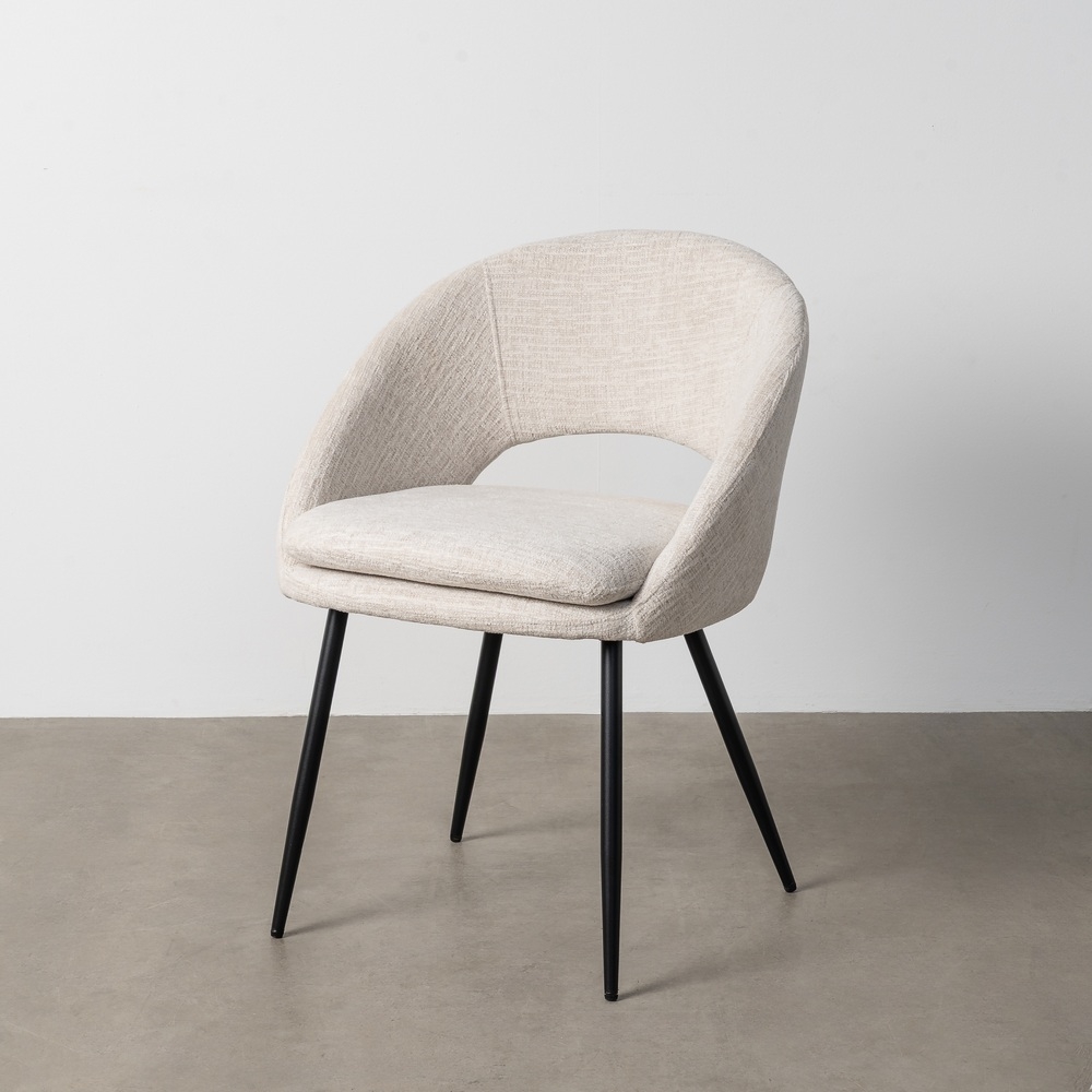 SILLA CREMA TEJIDO-METAL CONTRACT 58 X 60 X 80 CM
