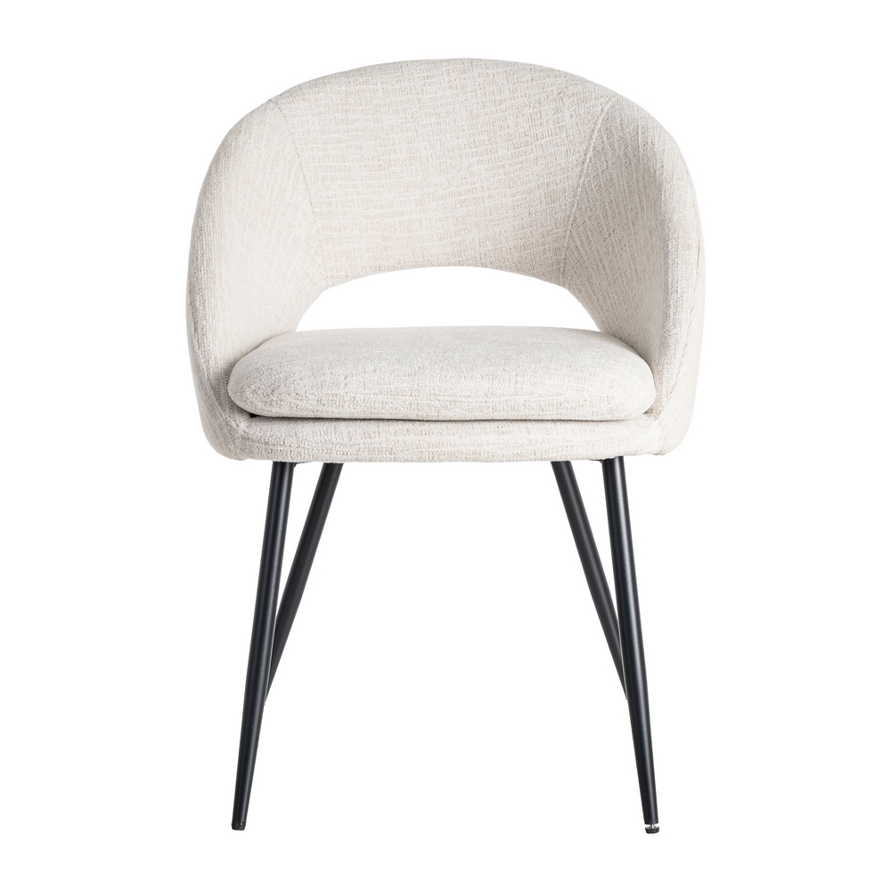 SILLA CREMA TEJIDO-METAL CONTRACT 58 X 60 X 80 CM - Imagen 2