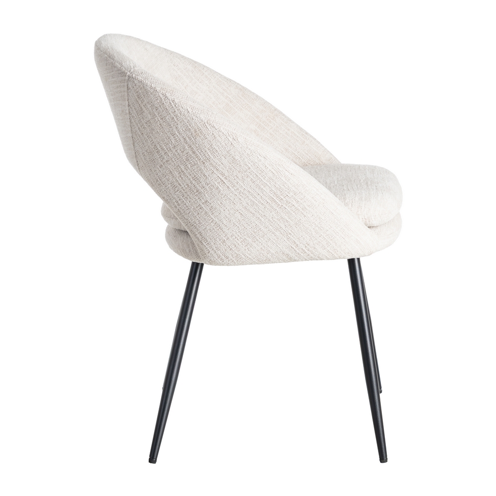 SILLA CREMA TEJIDO-METAL CONTRACT 58 X 60 X 80 CM - Imagen 3