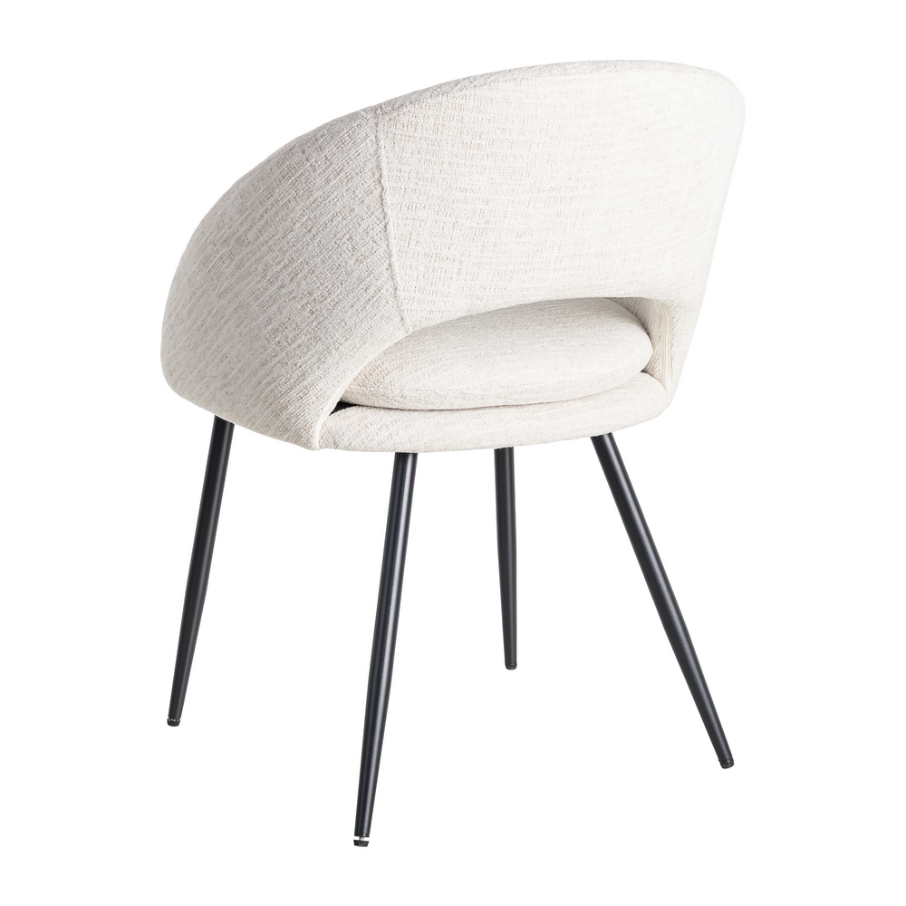 SILLA CREMA TEJIDO-METAL CONTRACT 58 X 60 X 80 CM - Imagen 4