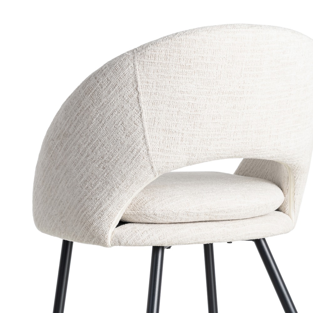 SILLA CREMA TEJIDO-METAL CONTRACT 58 X 60 X 80 CM - Imagen 5