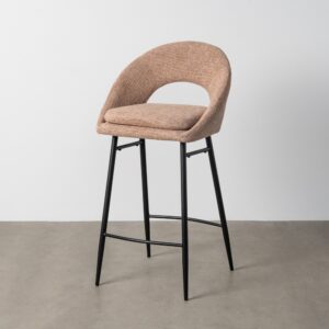 TABURETE ROSA TEJIDO-METAL CONTRACT 53 X 48 X 100 CM