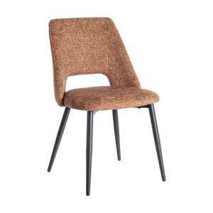 SILLA JASPEADO OCRE TEJIDO-METAL 50 X 57 X 81 CM