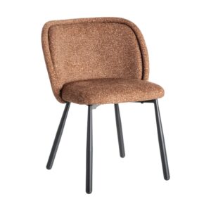 SILLA JASPEADO OCRE TEJIDO-METAL 56 X 56 X 78 CM