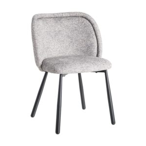 SILLA JASPEADO GRIS-BLANCO TEJIDO-METAL 56 X 56 X 78 CM