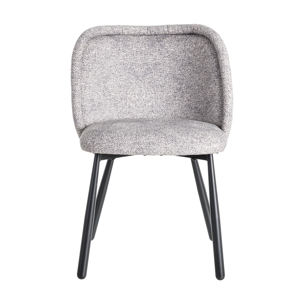 SILLA JASPEADO GRIS-BLANCO TEJIDO-METAL 56 X 56 X 78 CM - Imagen 2