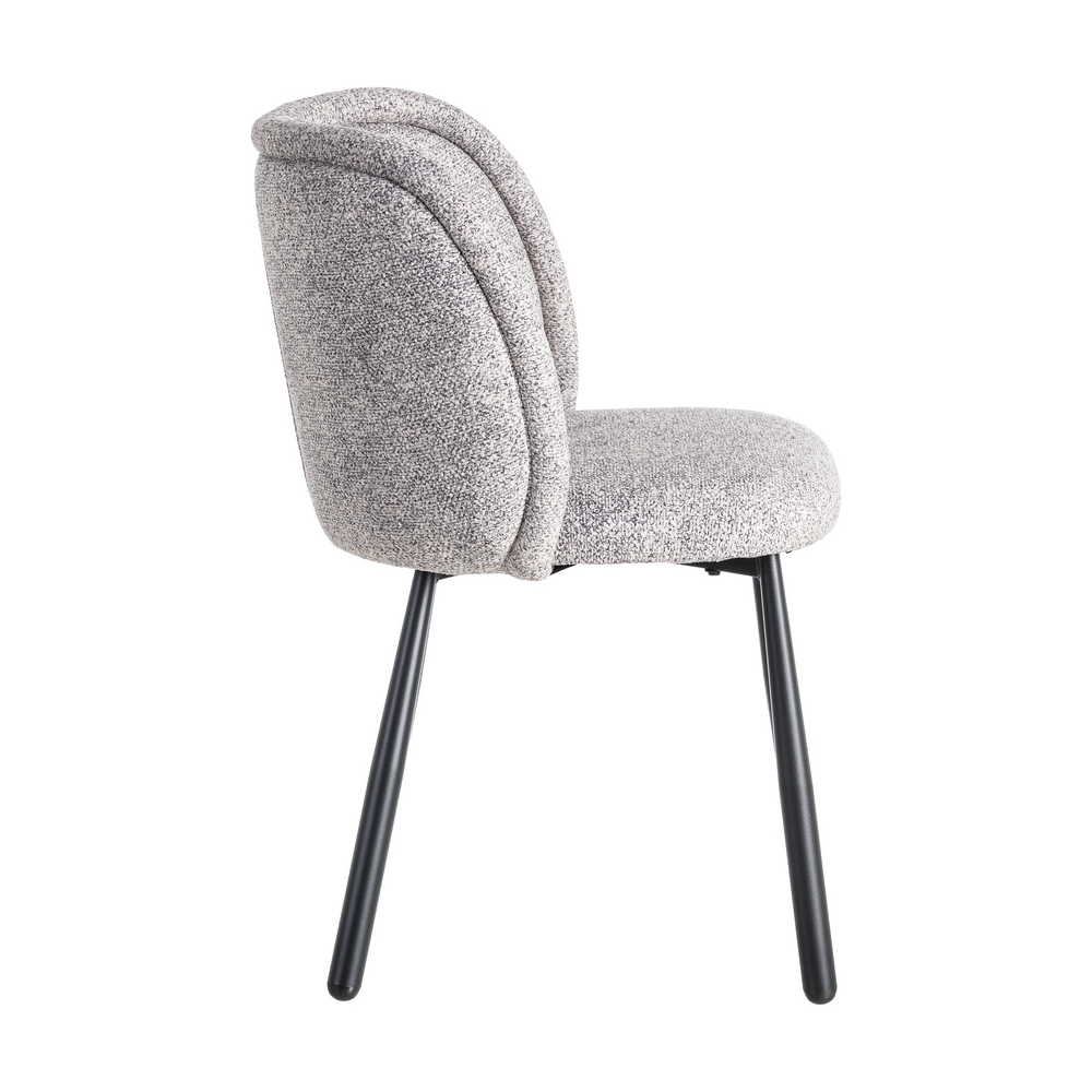 SILLA JASPEADO GRIS-BLANCO TEJIDO-METAL 56 X 56 X 78 CM - Imagen 3