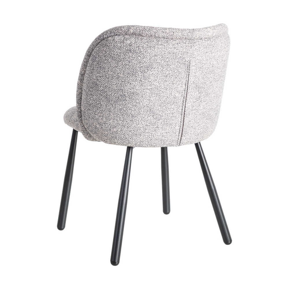 SILLA JASPEADO GRIS-BLANCO TEJIDO-METAL 56 X 56 X 78 CM - Imagen 4