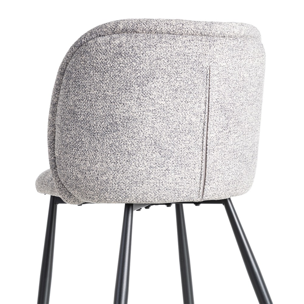 SILLA JASPEADO GRIS-BLANCO TEJIDO-METAL 56 X 56 X 78 CM - Imagen 5