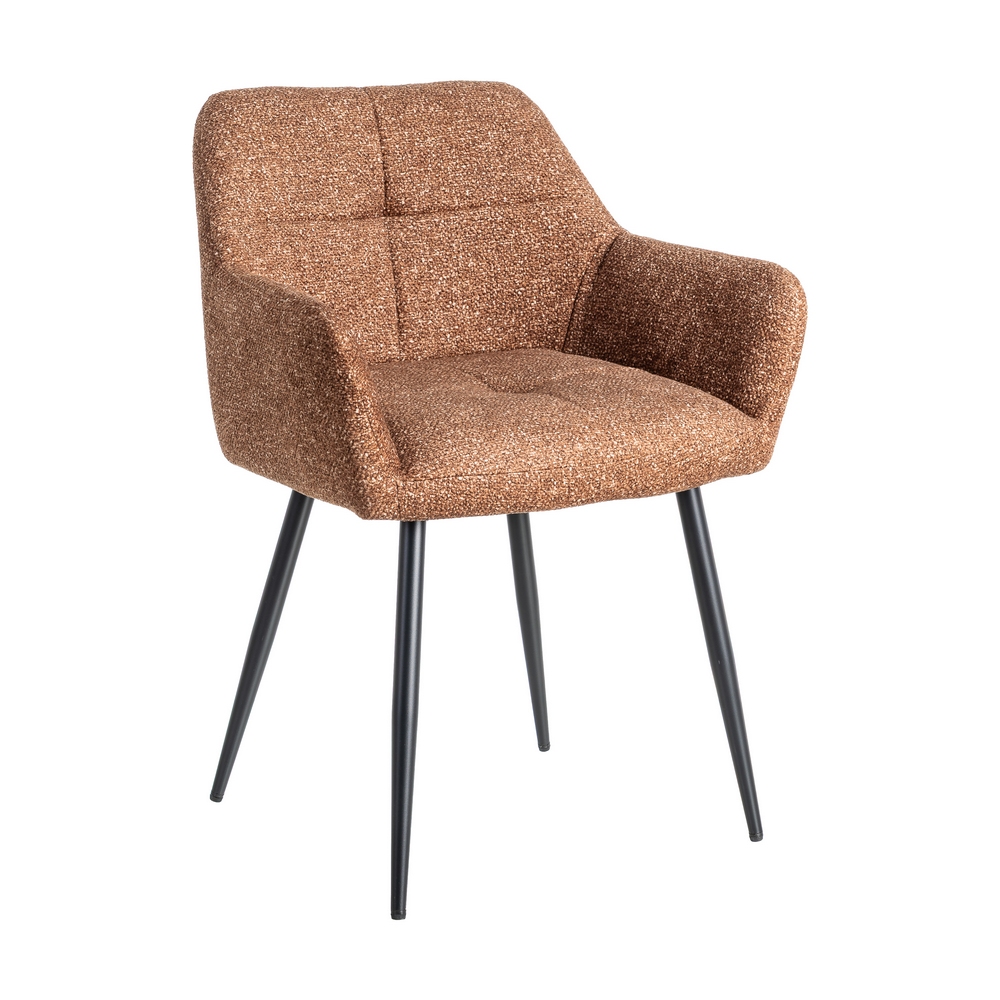 SILLA JASPEADO OCRE TEJIDO-METAL 59 X 54 X 81 CM