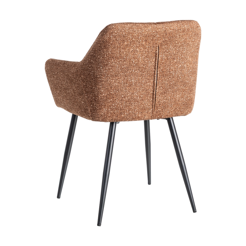 SILLA JASPEADO OCRE TEJIDO-METAL 59 X 54 X 81 CM - Imagen 4