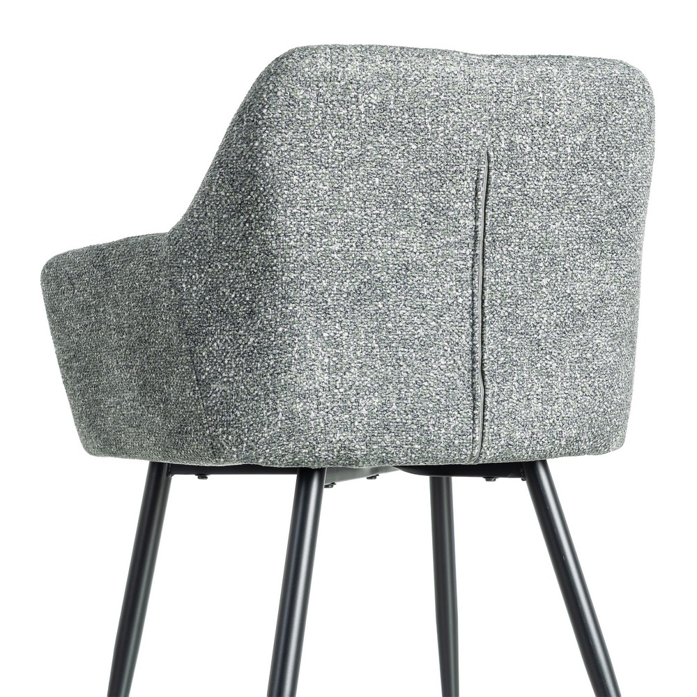 SILLA JASPEADO VERDE TEJIDO-METAL 59 X 54 X 81 CM - Imagen 5