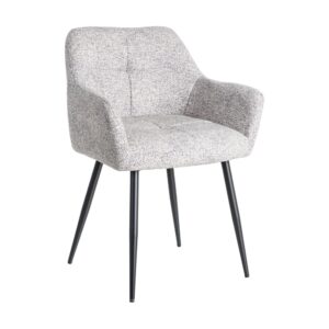 SILLA JASPEADO GRIS-BLANCO TEJIDO-METAL 59 X 54 X 81 CM