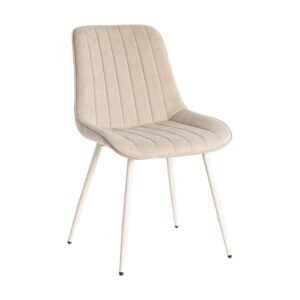 SILLA BEIGE TEJIDO-METAL CONTRACT 50 X 60 X 85 CM