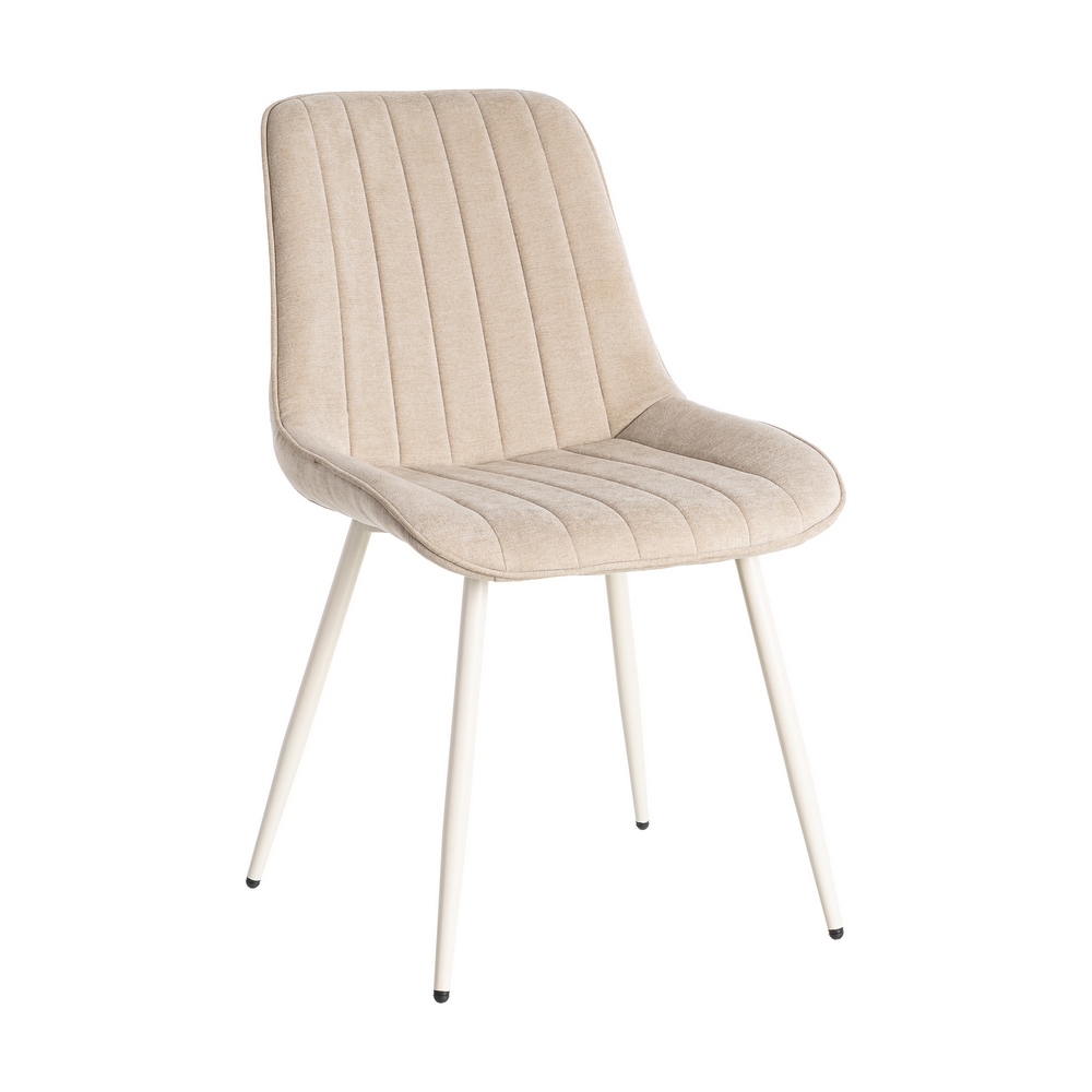 SILLA BEIGE TEJIDO-METAL CONTRACT 50 X 60 X 85 CM
