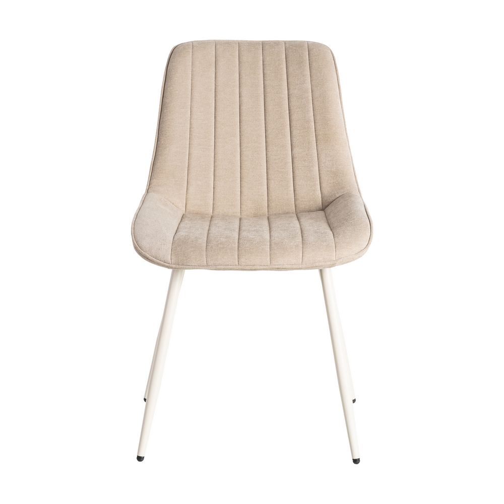 SILLA BEIGE TEJIDO-METAL CONTRACT 50 X 60 X 85 CM - Imagen 2