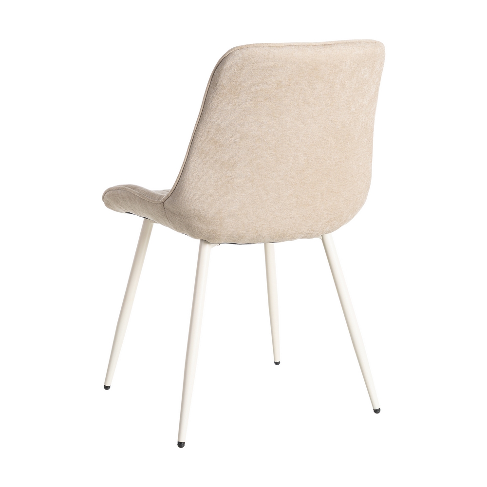 SILLA BEIGE TEJIDO-METAL CONTRACT 50 X 60 X 85 CM - Imagen 4