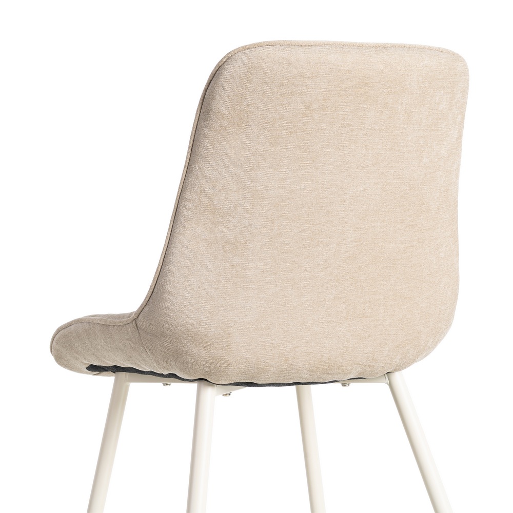 SILLA BEIGE TEJIDO-METAL CONTRACT 50 X 60 X 85 CM - Imagen 5