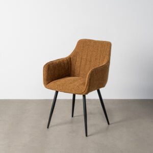 SILLA MARRÓN TEJIDO-METAL SALÓN 55 X 58