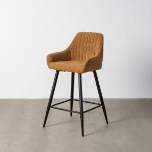 TABURETE MARRÓN TEJIDO-METAL SALÓN 47 X 47 X 93 CM