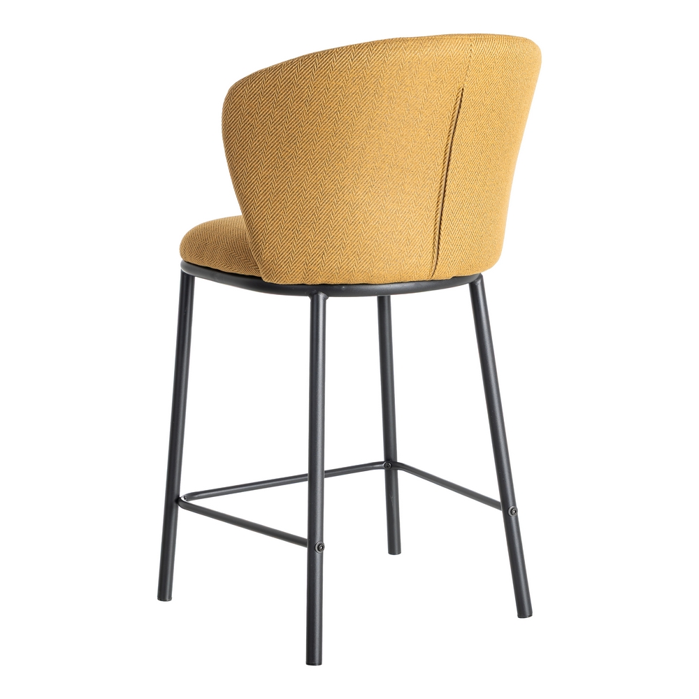 TABURETE ESPIGA MOSTAZA TEJIDO-METAL 55 X 55 X 96 CM - Imagen 4
