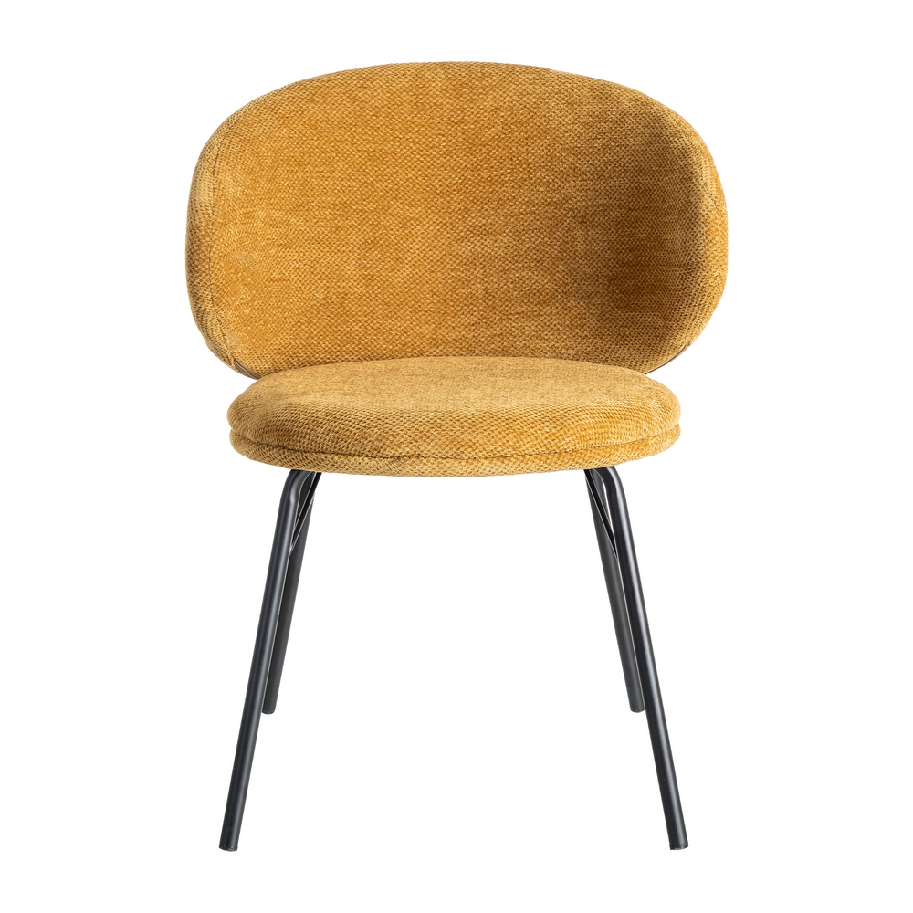 SILLA MOSTAZA TEJIDO-METAL SALÓN 57 X 53 X 75 CM - Imagen 2