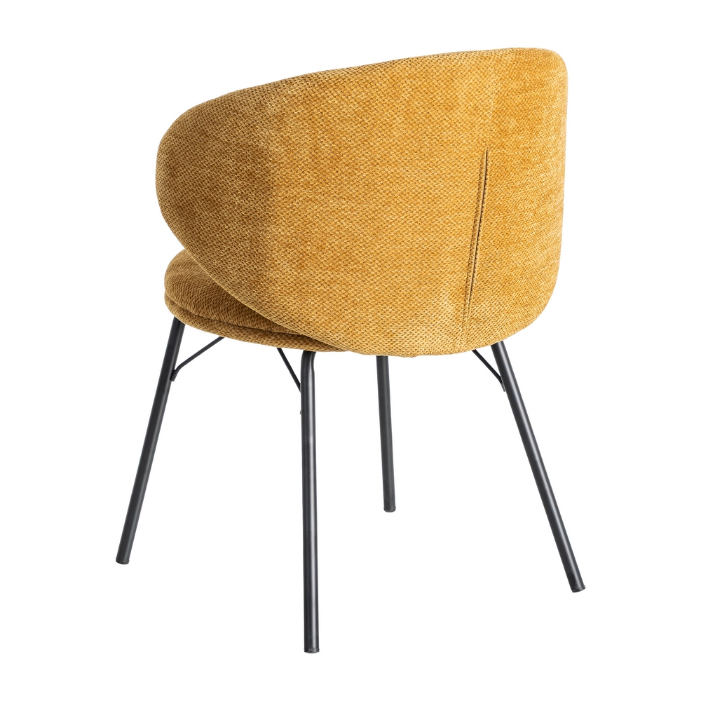 SILLA MOSTAZA TEJIDO-METAL SALÓN 57 X 53 X 75 CM - Imagen 4