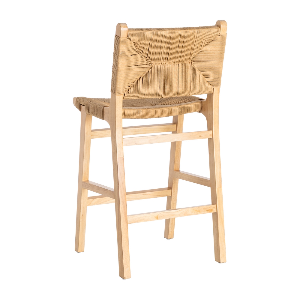 TABURETE NATURAL MADERA 45 X 46 X 94 CM - Imagen 4