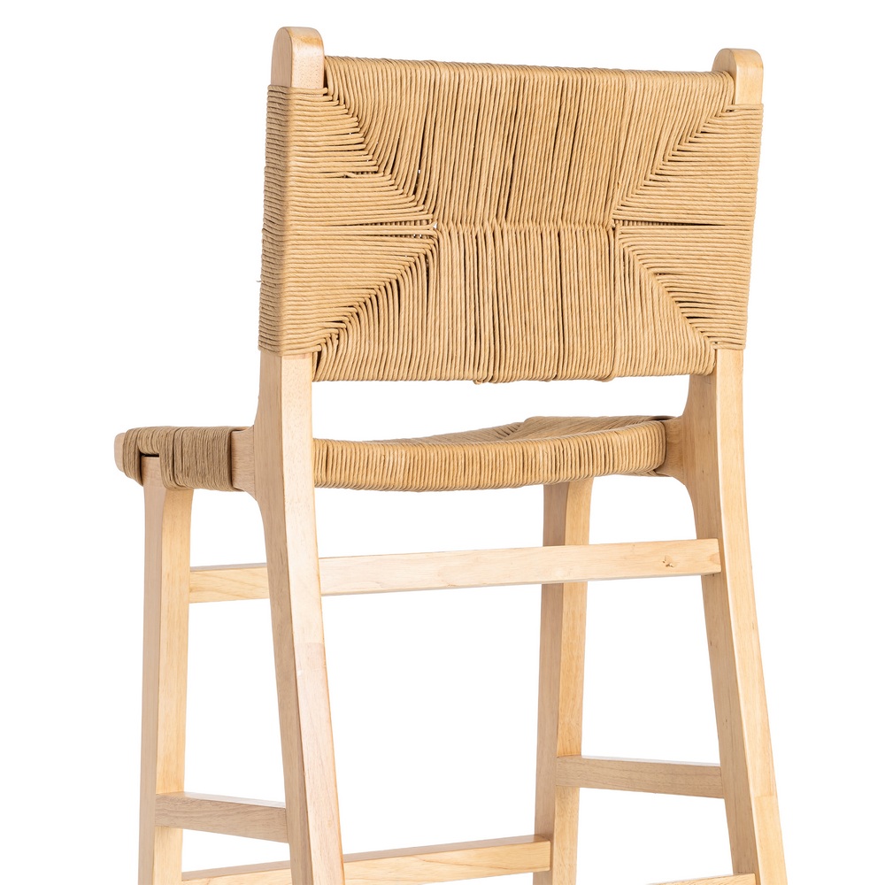 TABURETE NATURAL MADERA 45 X 46 X 94 CM - Imagen 5