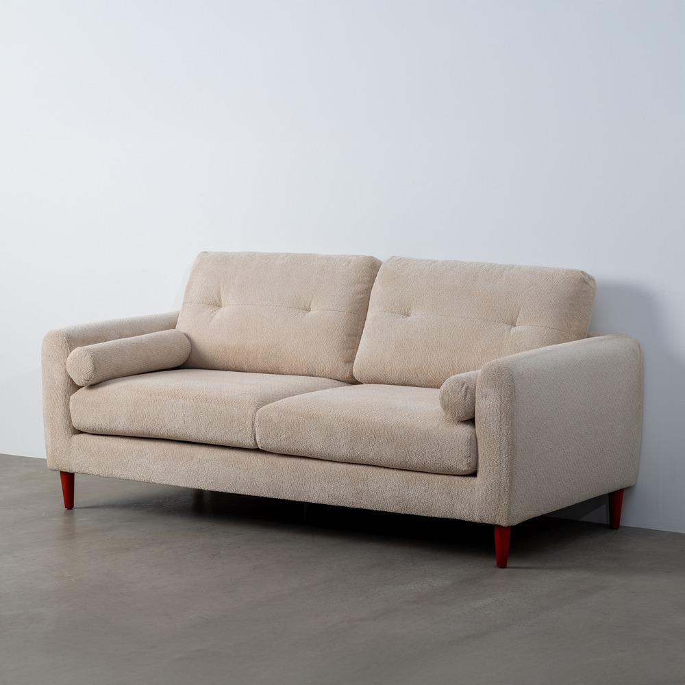 SOFÁ CREMA TEJIDO SALÓN 195 X 87