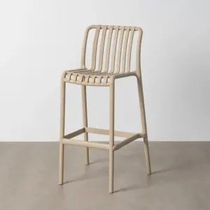 TABURETE BEIGE POLIPROPILENO EXTERIOR 51 X 50 X 102 CM